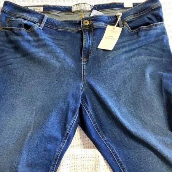 Torrid Luxe Slim Boot Pocketed Zippered Blue Sz 24T Jeans - Picture 1 of 13